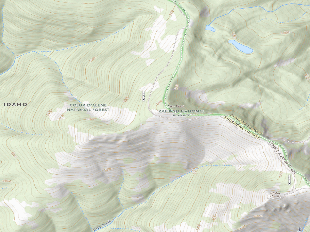 USGS topographic map of USFS dispersed camp — ID #792