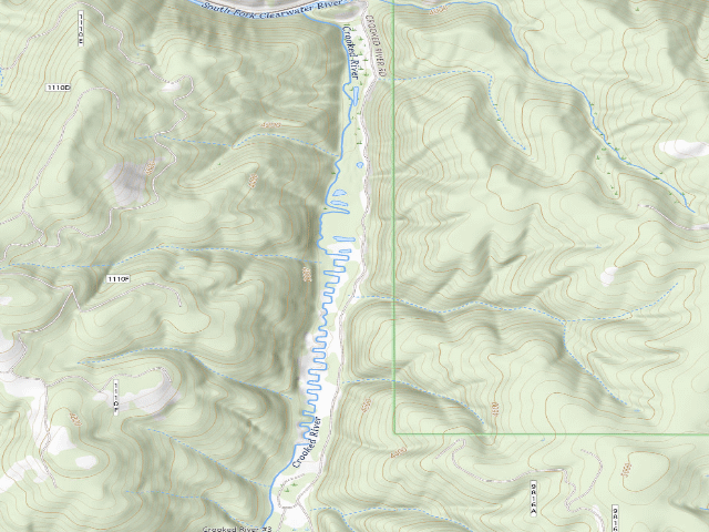 USGS topographic map of USFS dispersed camp — ID #794