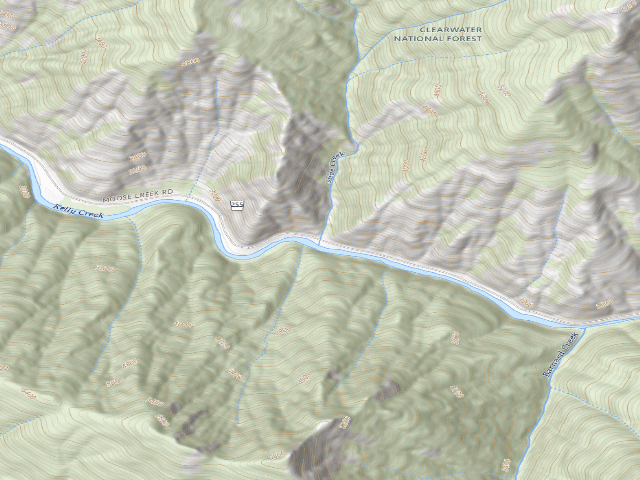 USGS topographic map of USFS dispersed camp — ID #795