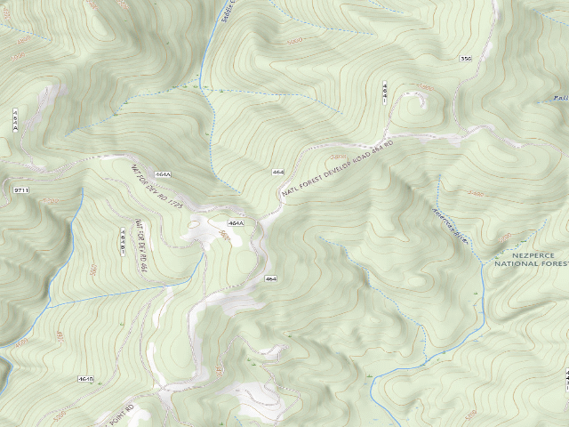 USGS topographic map of USFS dispersed camp — ID #796