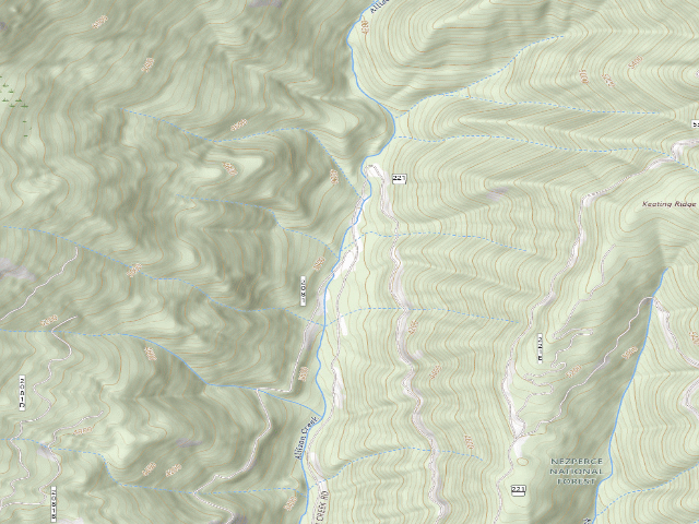 USGS topographic map of USFS dispersed camp — ID #797