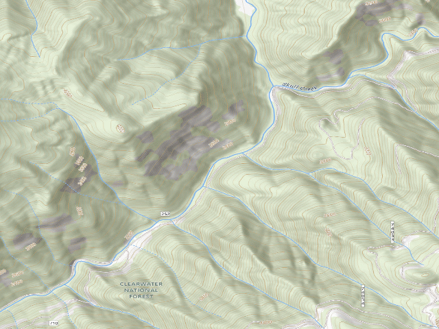 USGS topographic map of USFS dispersed camp — ID #798