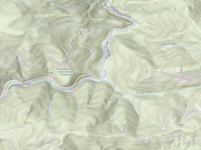 USGS topographic map of USFS dispersed camp — ID #799