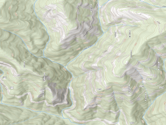 USGS topographic map of USFS dispersed camp — ID #801