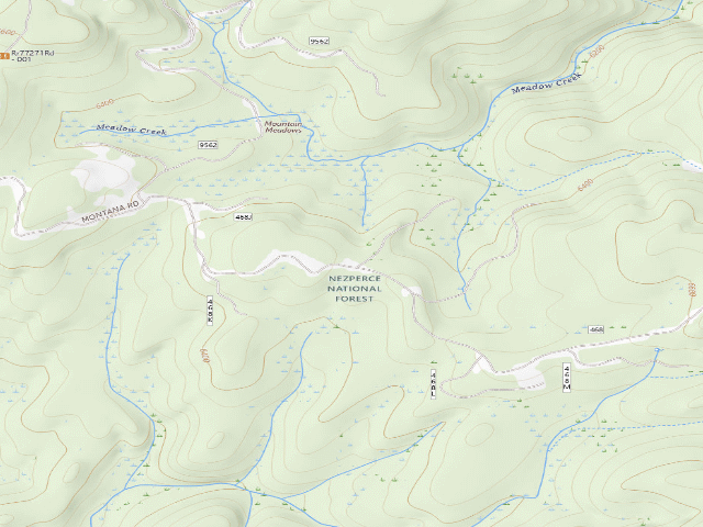 USGS topographic map of USFS dispersed camp — ID #803