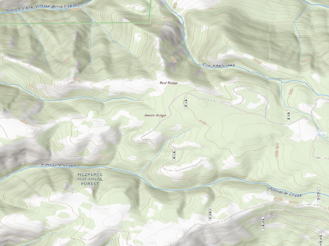 USGS topographic map of USFS dispersed camp — ID #807