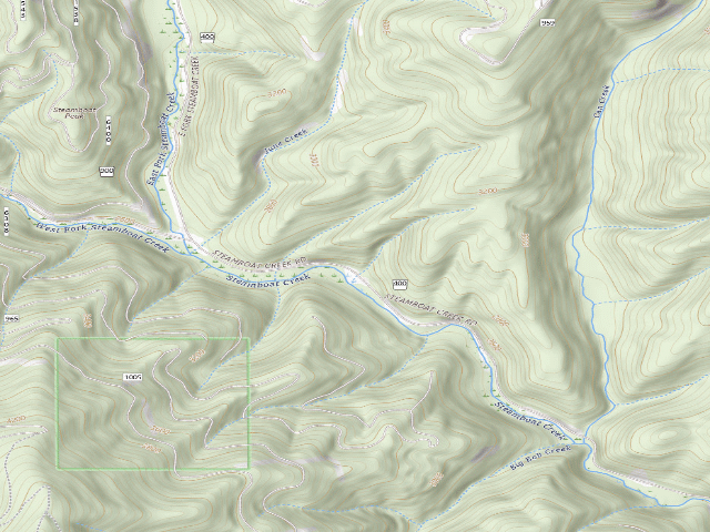 USGS topographic map of USFS dispersed camp — ID #812
