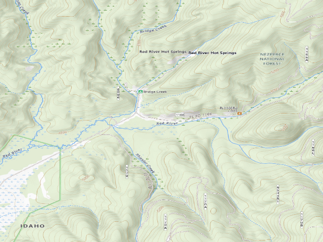USGS topographic map of USFS dispersed camp — ID #813