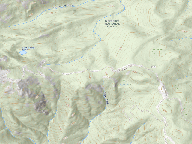 USGS topographic map of USFS dispersed camp — ID #815