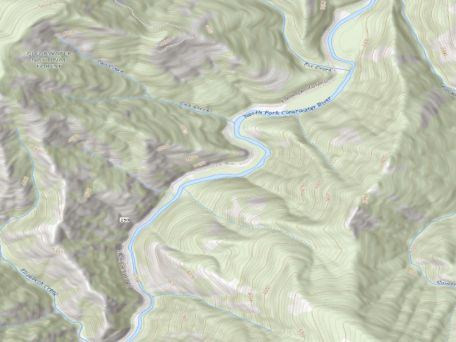 USGS topographic map of USFS dispersed camp — ID #816