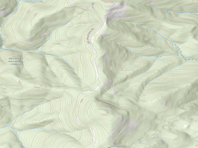 USGS topographic map of USFS dispersed camp — ID #818