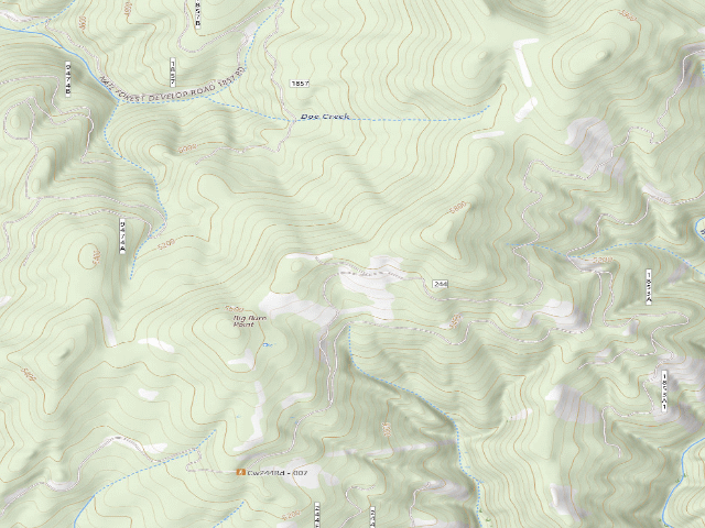 USGS topographic map of USFS dispersed camp — ID #819