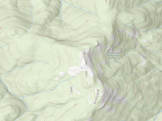 USGS topographic map of USFS dispersed camp — ID #82