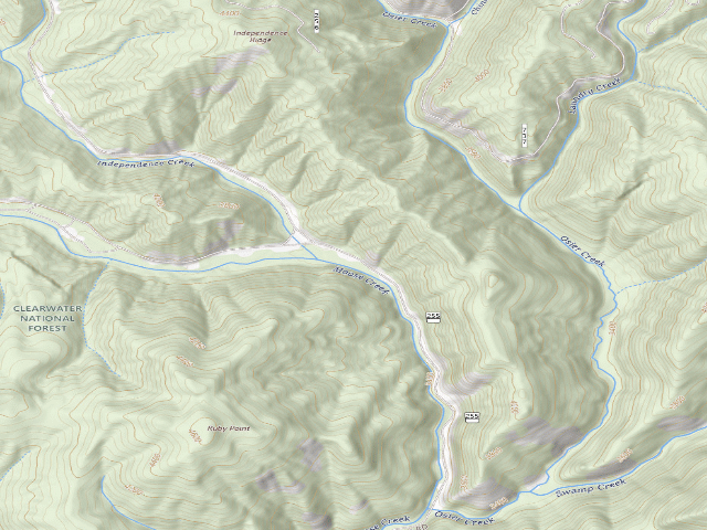 USGS topographic map of USFS dispersed camp — ID #820