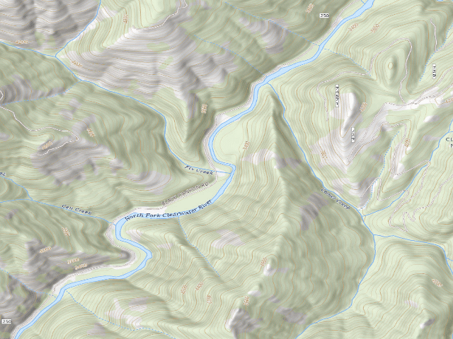 USGS topographic map of USFS dispersed camp — ID #828
