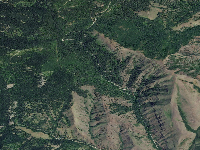 Aerial image of USFS dispersed camp — ID #83