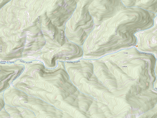 USGS topographic map of USFS dispersed camp — ID #830