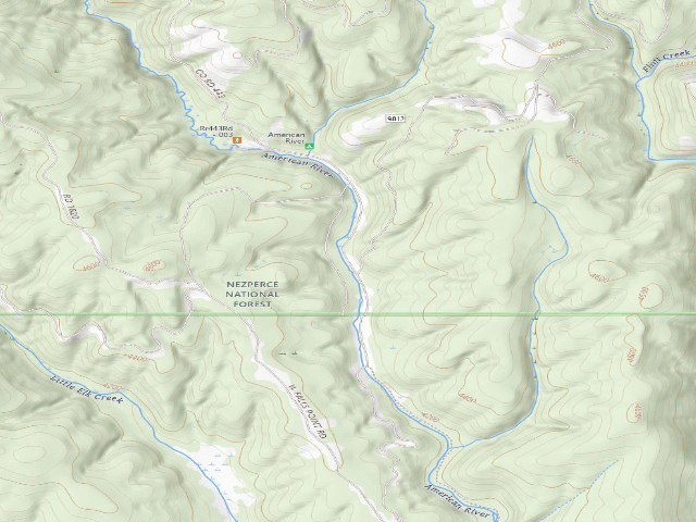 USGS topographic map of USFS dispersed camp — ID #831