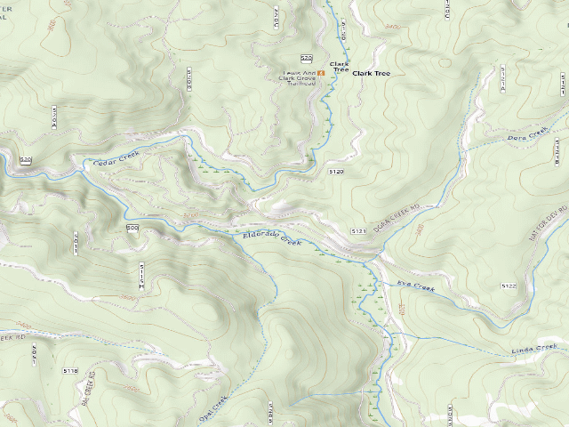 USGS topographic map of USFS dispersed camp — ID #836