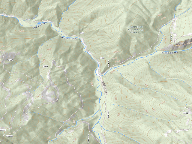 USGS topographic map of USFS dispersed camp — ID #840