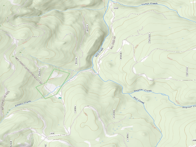 USGS topographic map of USFS dispersed camp — ID #846