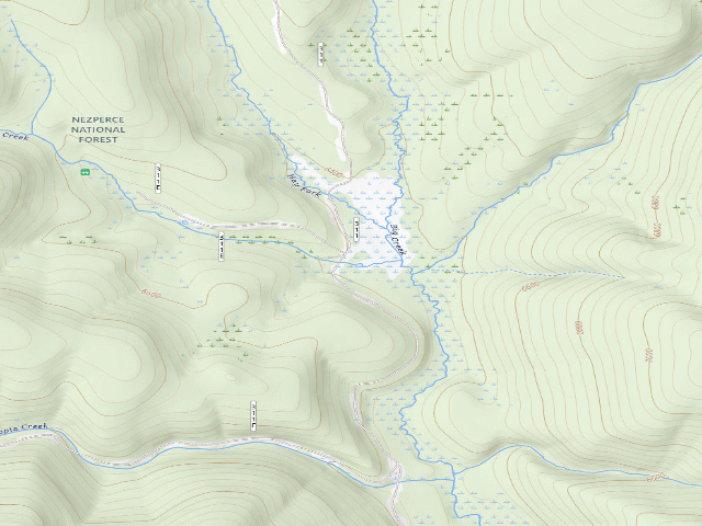 USGS topographic map of USFS dispersed camp — ID #86