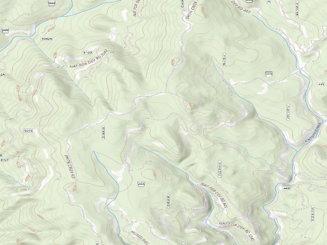 USGS topographic map of USFS dispersed camp — ID #87
