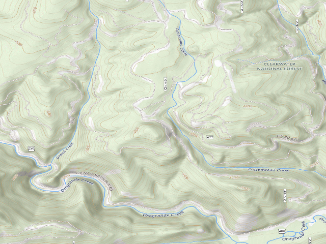 USGS topographic map of USFS dispersed camp — ID #91