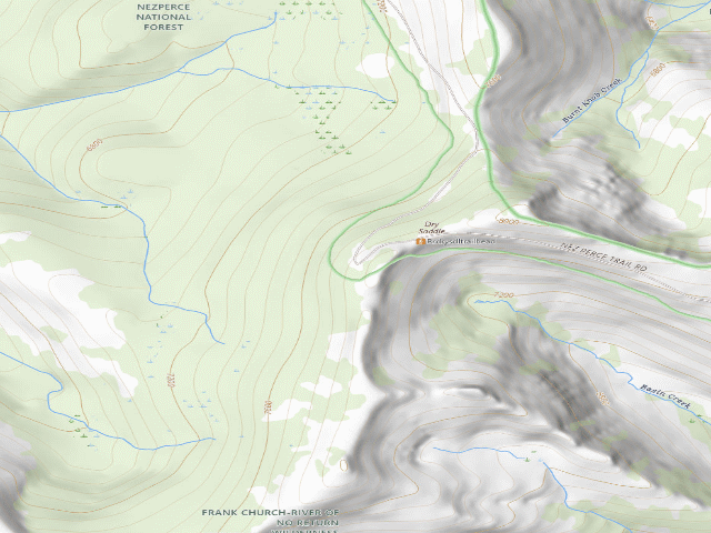 USGS topographic map of USFS dispersed camp — ID #94