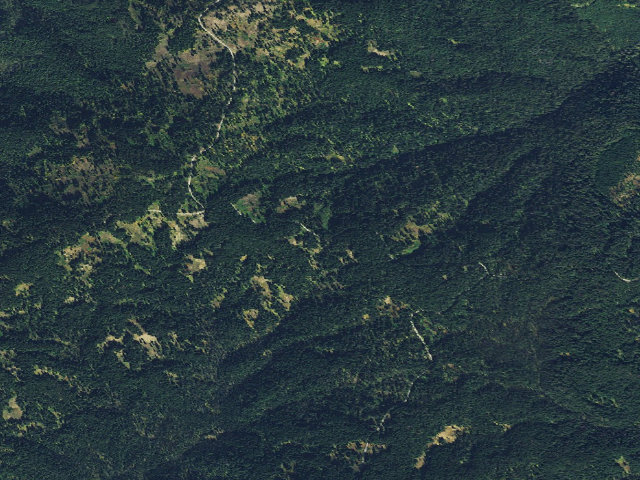 Aerial image of USFS dispersed camp — ID