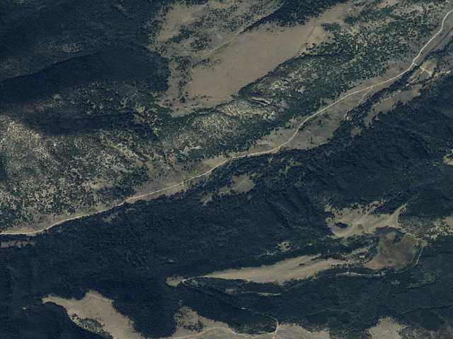 Aerial image of USFS dispersed camp — Madison County, MT
