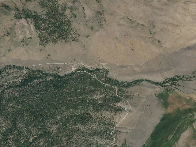 Aerial image of USFS dispersed camp — Mono County, CA