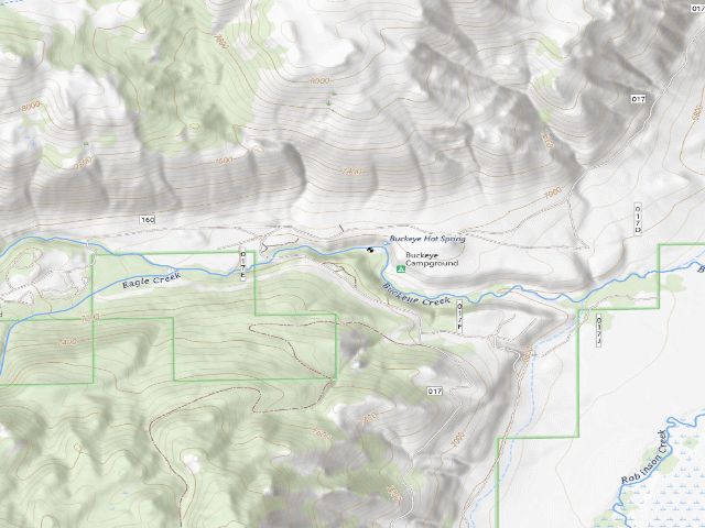 USGS topographic map of USFS dispersed camp — Mono County, CA