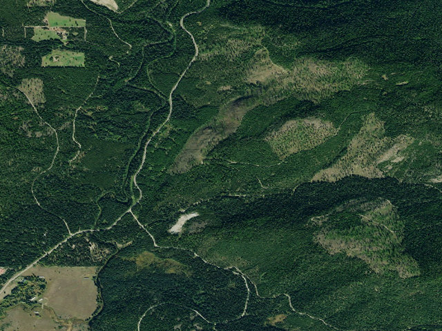 Aerial image of USFS dispersed camp — MT #10
