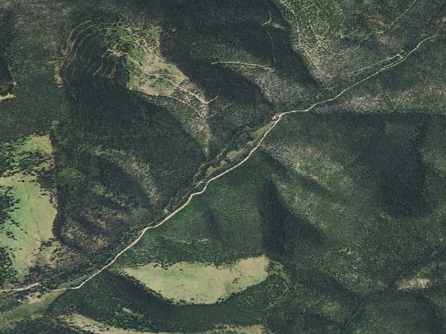 Aerial image of USFS dispersed camp — MT #100