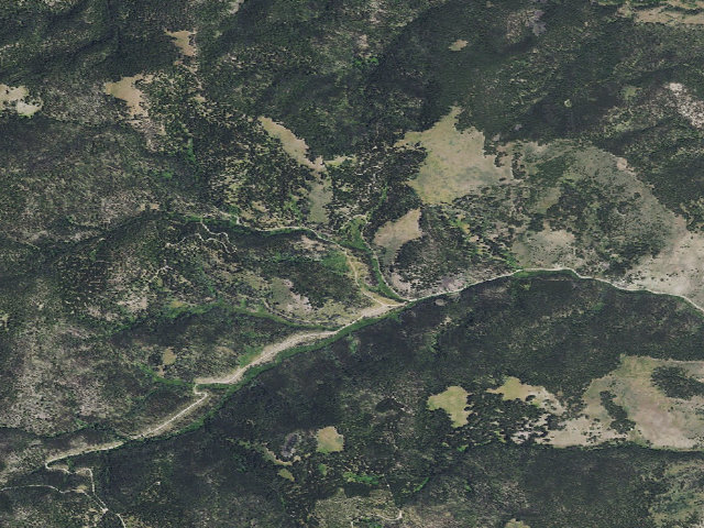 Aerial image of USFS dispersed camp — MT #101