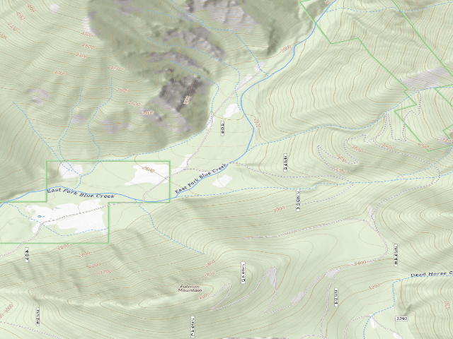 USGS topographic map of USFS dispersed camp — MT #104