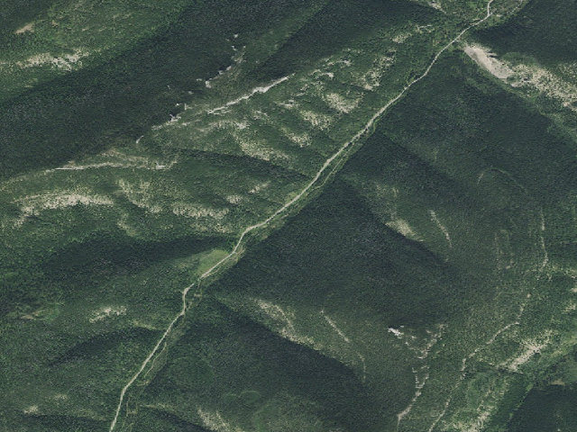 Aerial image of USFS dispersed camp — MT #107