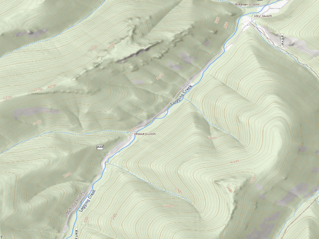 USGS topographic map of USFS dispersed camp — MT #107