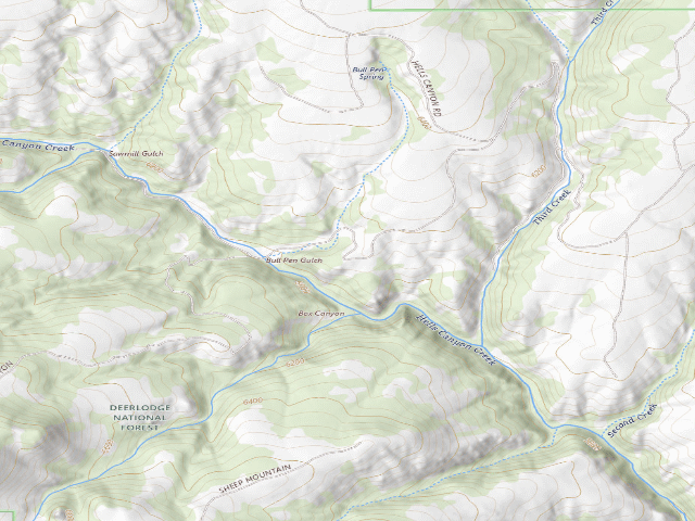 USGS topographic map of USFS dispersed camp — MT #108