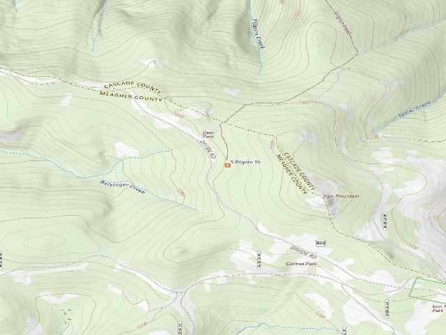 USGS topographic map of USFS dispersed camp — MT #11