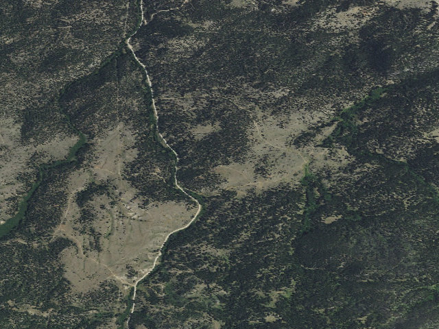 Aerial image of USFS dispersed camp — MT #110