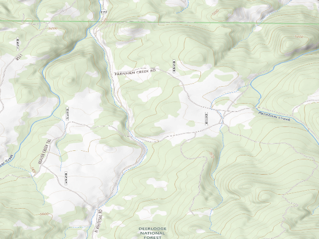 USGS topographic map of USFS dispersed camp — MT #110