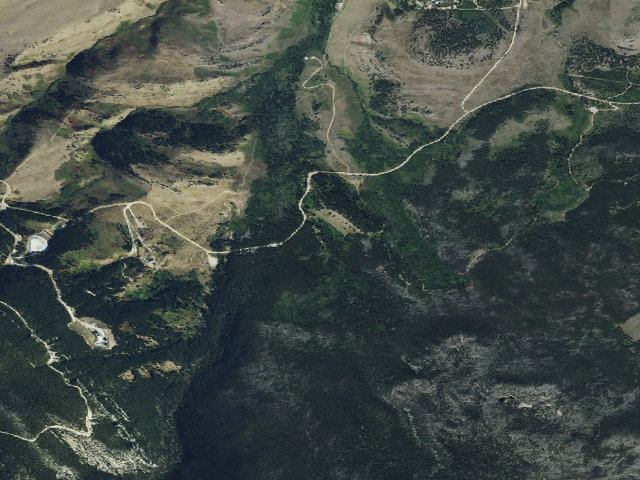 Aerial image of USFS dispersed camp — MT #111