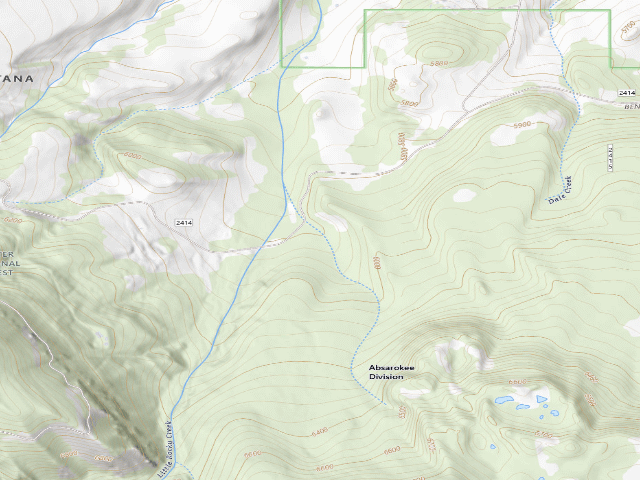 USGS topographic map of USFS dispersed camp — MT #111