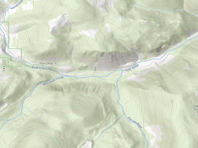 USGS topographic map of USFS dispersed camp — MT #112