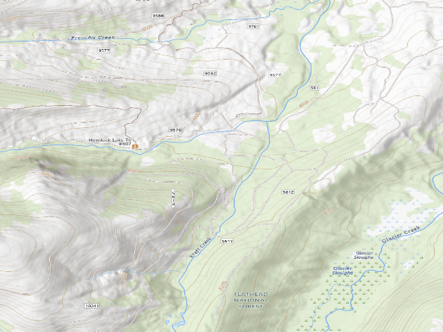 USGS topographic map of USFS dispersed camp — MT #115