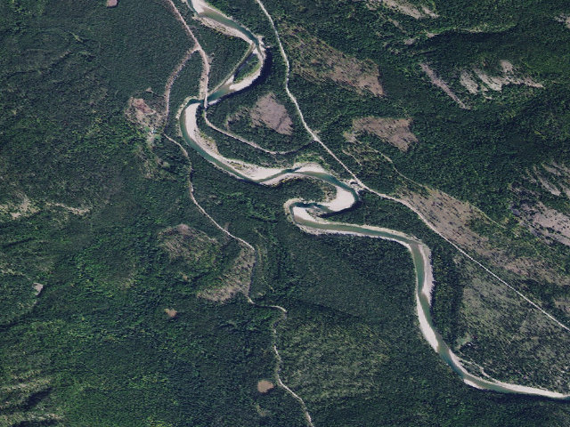 Aerial image of USFS dispersed camp — MT #116