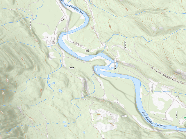 USGS topographic map of USFS dispersed camp — MT #116