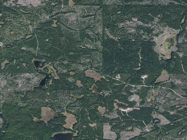 Aerial image of USFS dispersed camp — MT #117
